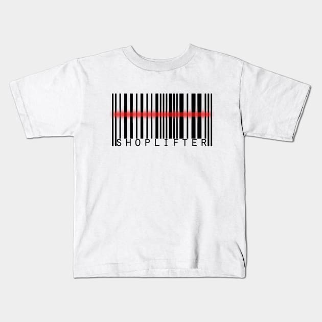 shoplifter barcode Kids T-Shirt by atasistudio